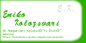 eniko kolozsvari business card